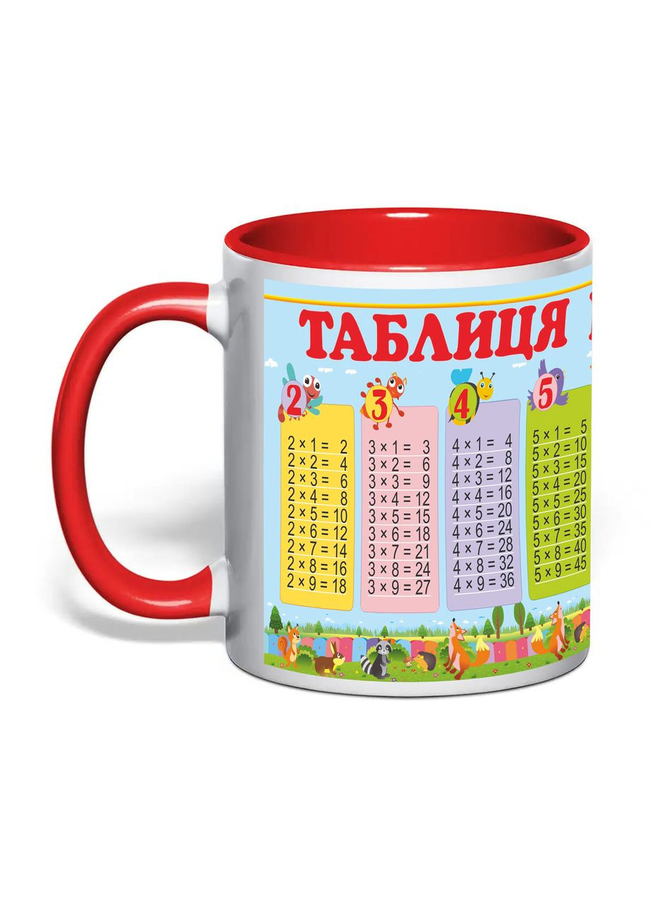 Чашка с печатью "Табличка умножения" №5 330 мл ( ) (31373) No Brand (362506475)