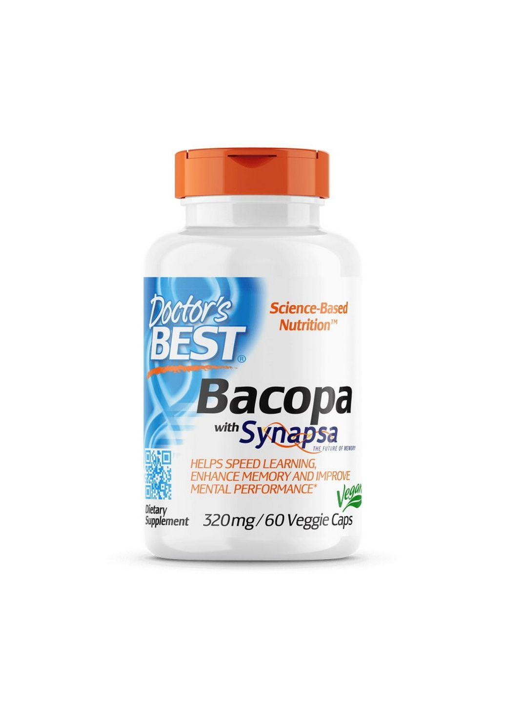 Натуральна добавка Bacopa 320 mg, 60 вегакапсул Doctor's Best (293479001)