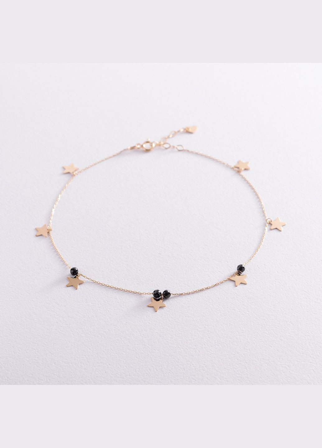 Золотой браслет Звездочки на ногу (фианиты) б04886 25 25 Oniks (264644154)