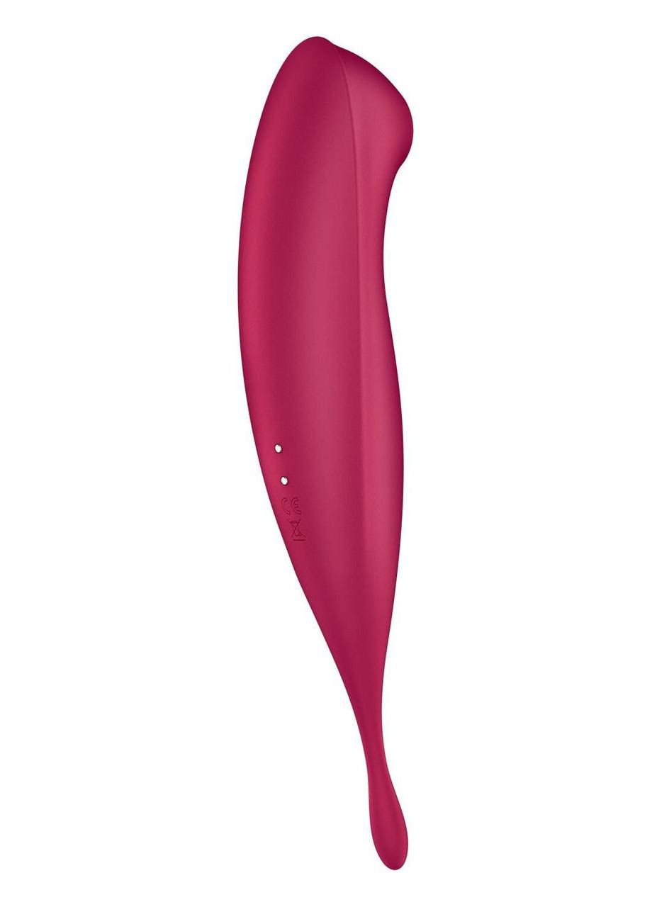 Смарт-вібратор для клітора з вакуумною стимуляцією Satisfyer Twirling Pro+ dark red No Brand (366878688)