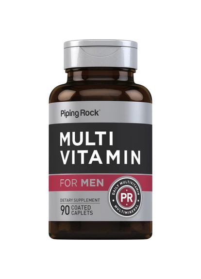 Вітаміни чоловічі Multi Vitamin for Men 90 капс.(22 порції) Piping Rock (365806837)