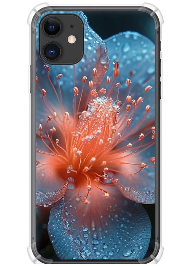 Силикон с усиленными углами чехол 'Роса на цветке' для Endorphone Apple iPhone 11 (285112586)