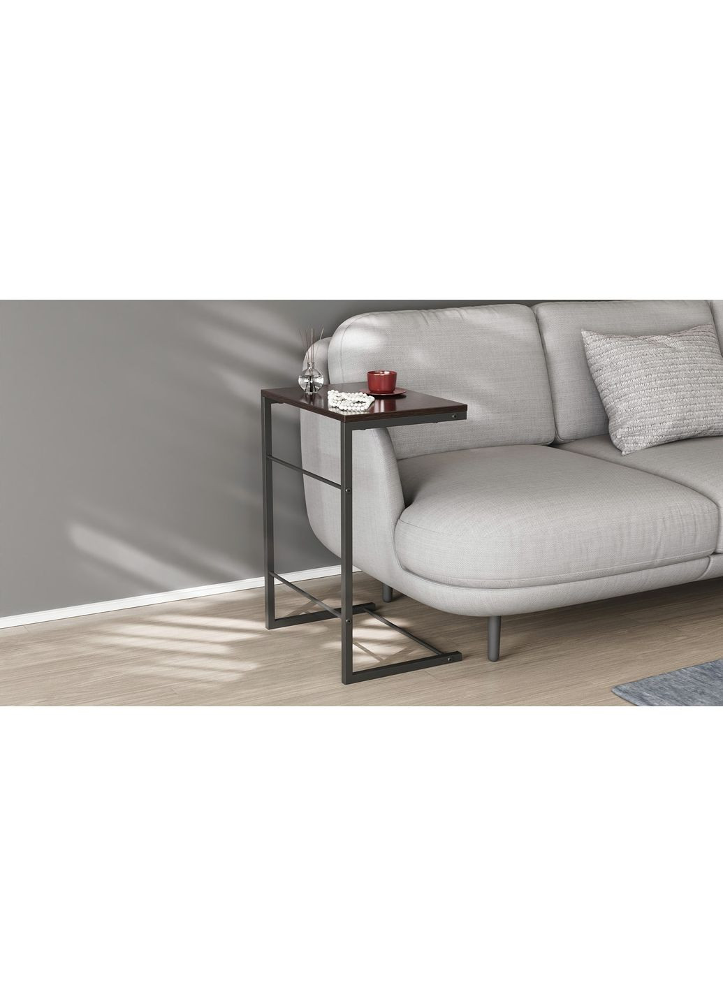 Столик Терри 650x440x330 Черный металл ДСП 16 мм (FRD-105316) Ferrum-decor (351358907)