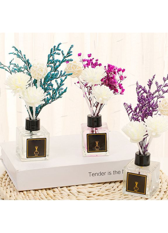 Аромадифузор Лаванда парфум для дому з ротанговою кулькою та квіткою натуральний аромат Прозорий 160_1_0_6C No Brand (369489536)