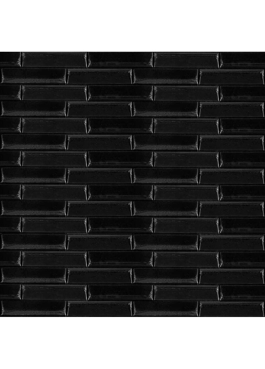 3D панель самоклеюча кладка 700х770х7мм Чорна (038) SW-00000303 Sticker Wall (362115216)