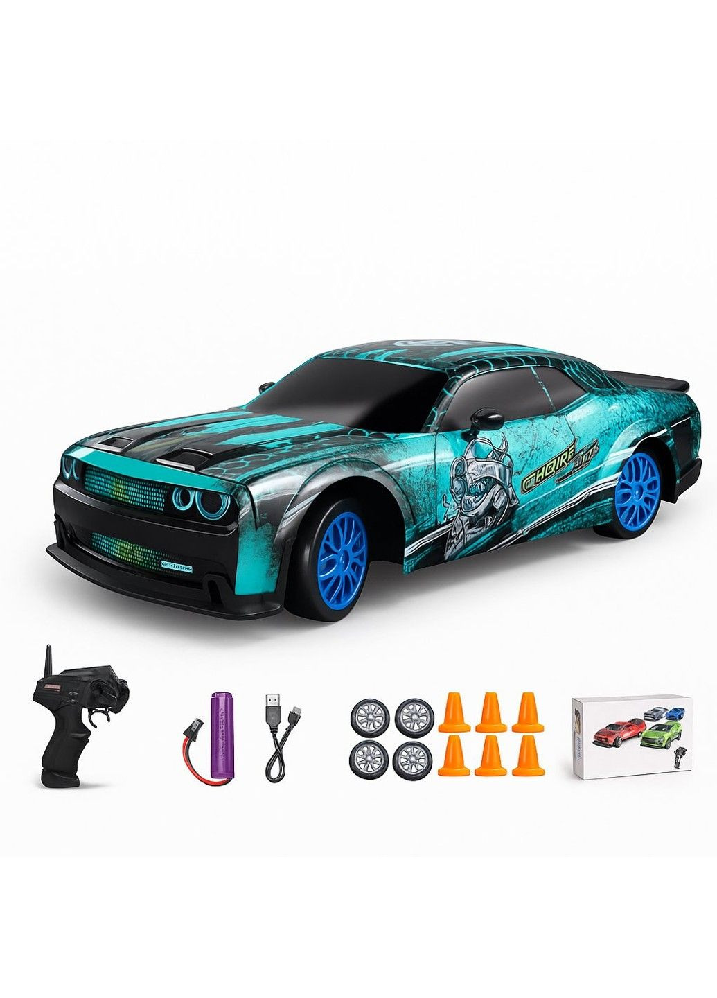 Дрифт машинка на радіокеруванні, масштаб 1:24, протиударний корпус No Brand (360897777)