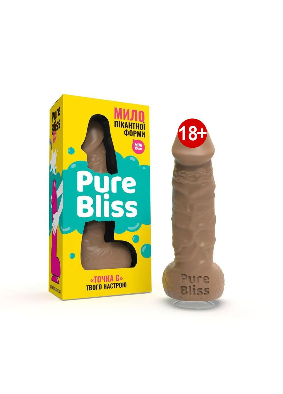 Розпад!!! Крафтове мило-член із присоскою Pure Bliss MINI Brown (термін 02.02.2024) No Brand (303908633)