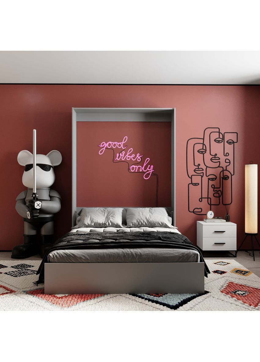 Ліжко-трансформер Mitra 1,4 1508x2154x2120 К / Ф - Попелястий (SM01151500000) Art In Head (337309320)