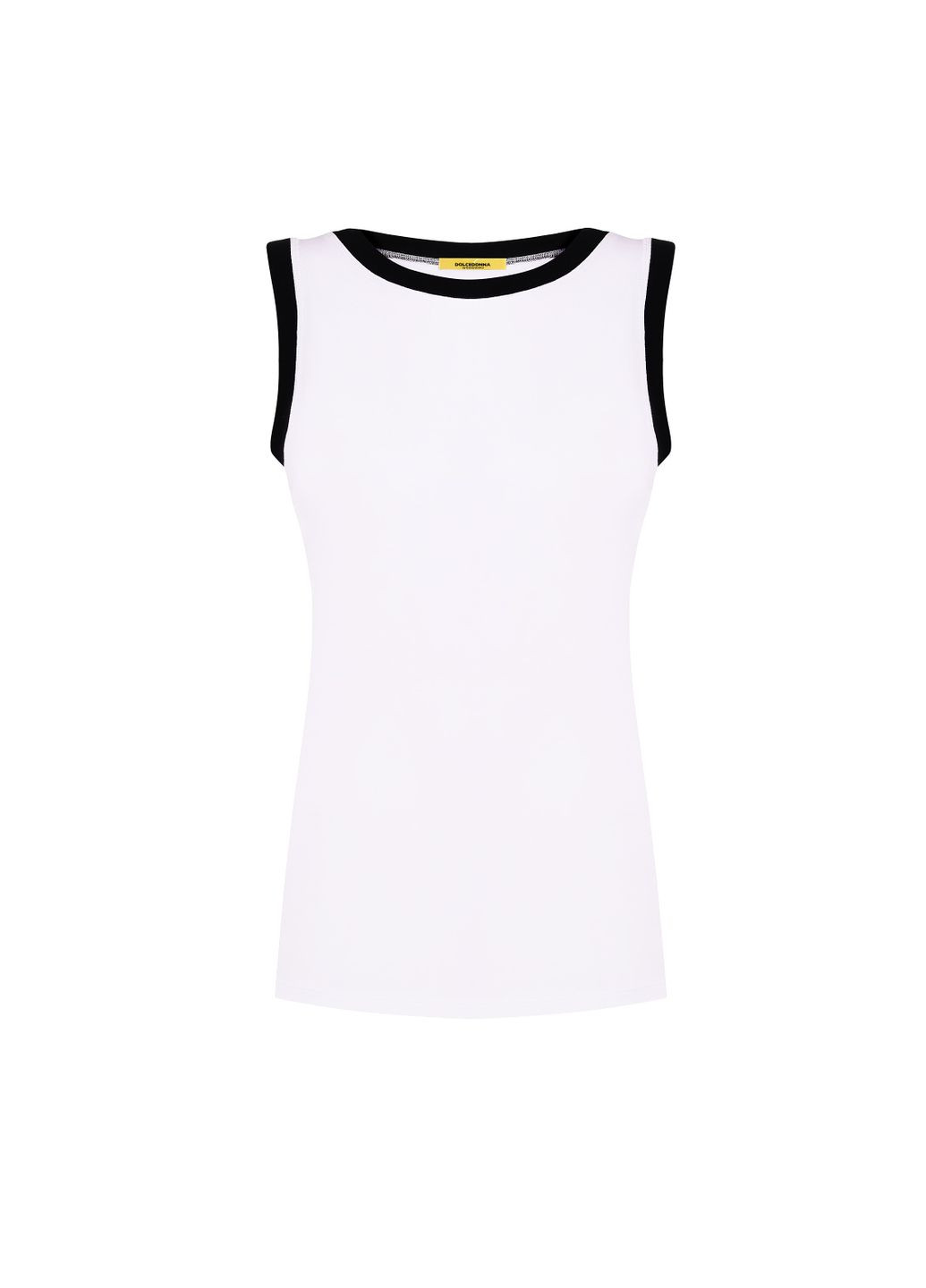 БАЗОВАЯ ТРИКОТАЖНАЯ МАЙКА БЕЛОГО ЦВЕТА ХЛОЯ Dolcedonna — 341136210