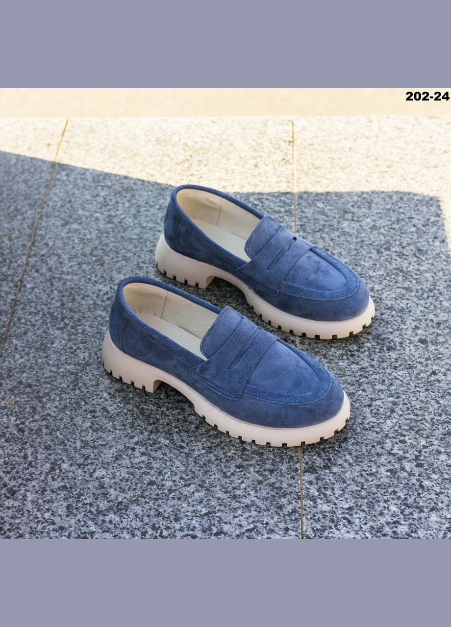 Vakko Туфли лоферы синий з натуральная кожа, — всесезон (326487996)