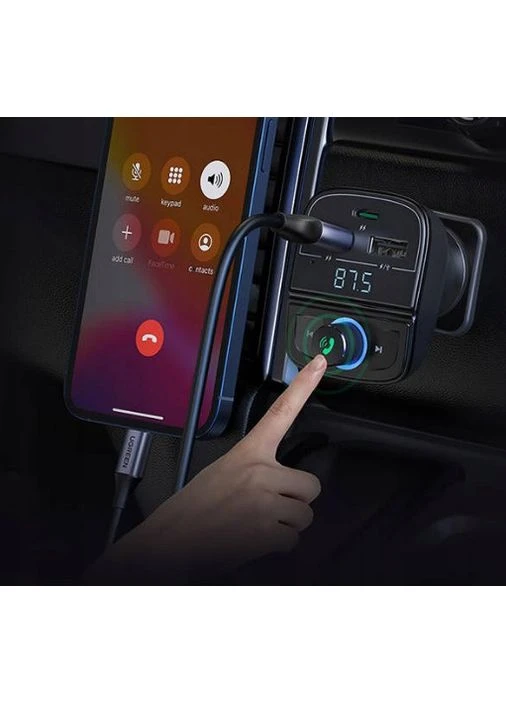 Автомобільний FM трансмітер модулятор CD229 зарядний пристрій для телефону Ugreen (306447636)