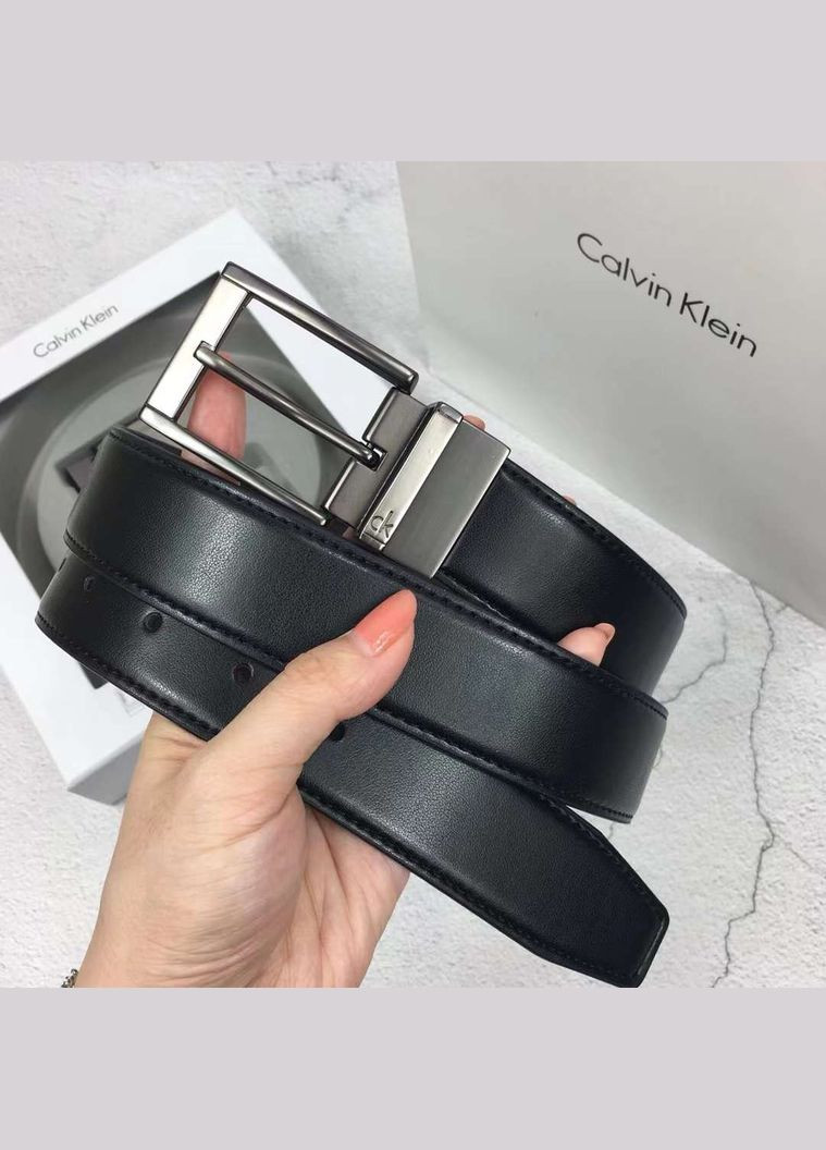 Мужской двухсторонний ремень набор Calvin Klein Черный No Brand (293061118)