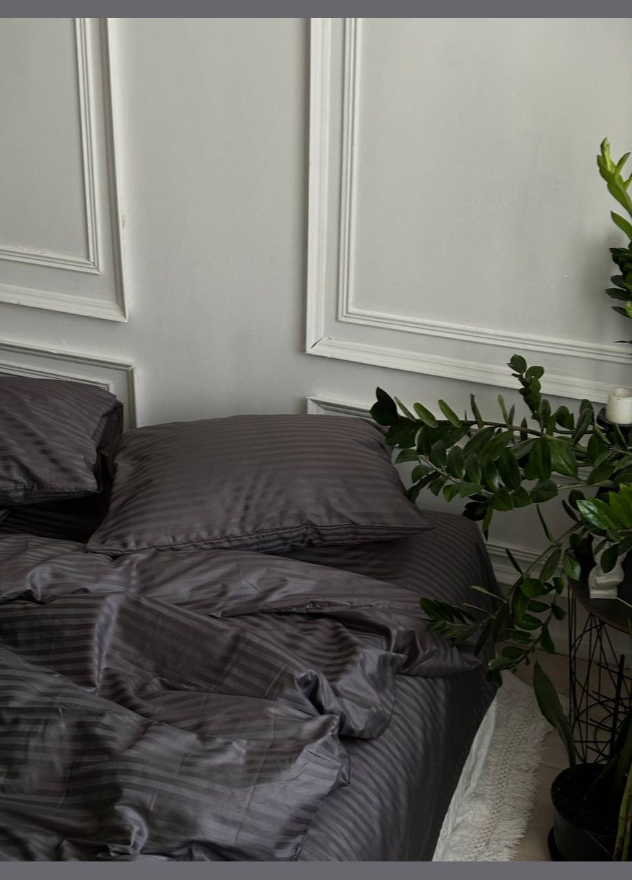 Комплект постільної білизни Страйп-сатин Сімейний розмір Sleep Universe (331739542)