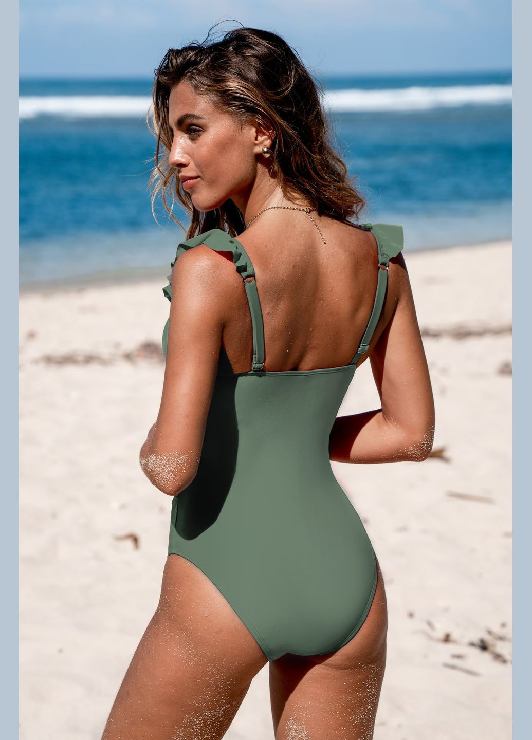 Оливковый (хаки) летний купальник CUPSHE