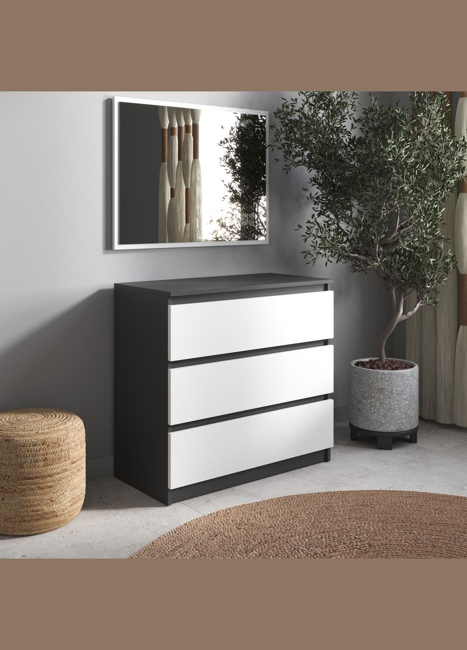 Комод на 3 висувних ящика c фасадами без ручок R-3 VAYS (373034174)