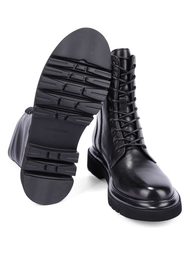 Жіночі Черевики AT0146R-793-777 Чорний Шкіра Attizzare (368754181)