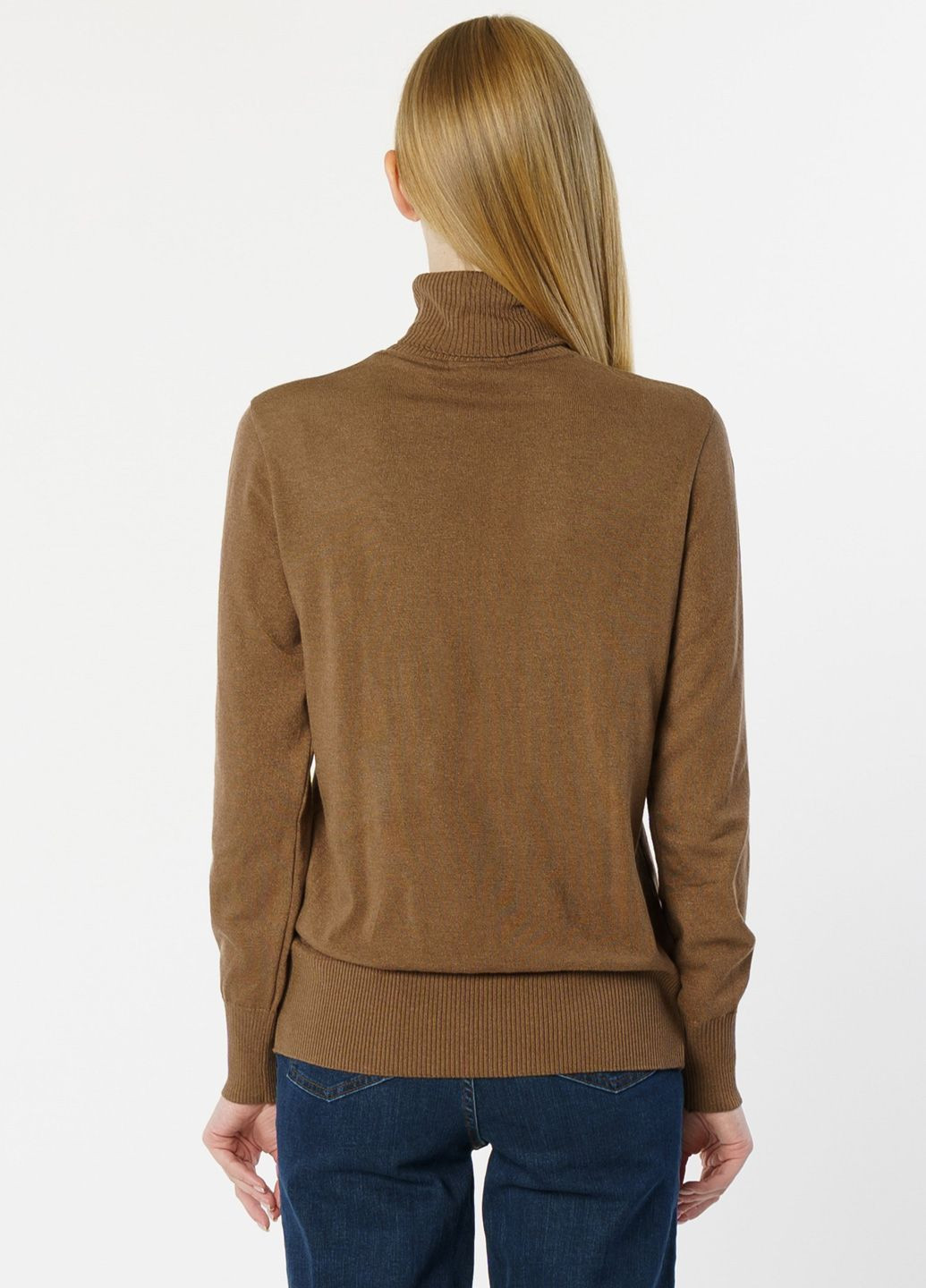 Коричневый зимний свитер женский коричневый Arber Roll-neck WCaddy WTR-139