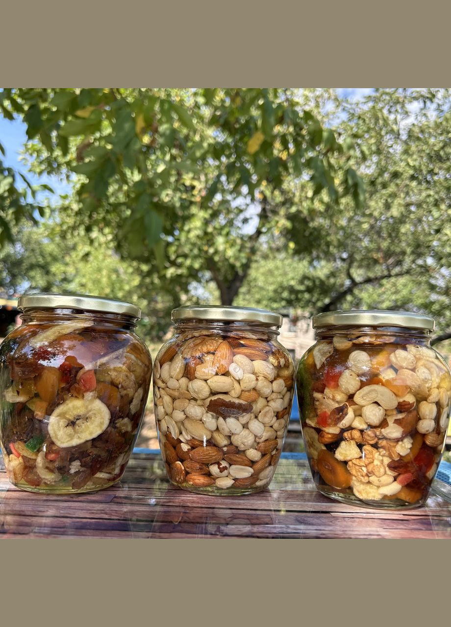 Мёд акации сухофрукты ассорти 720 мл (950грамм) МЕД ПОШТОЮ (322148881)