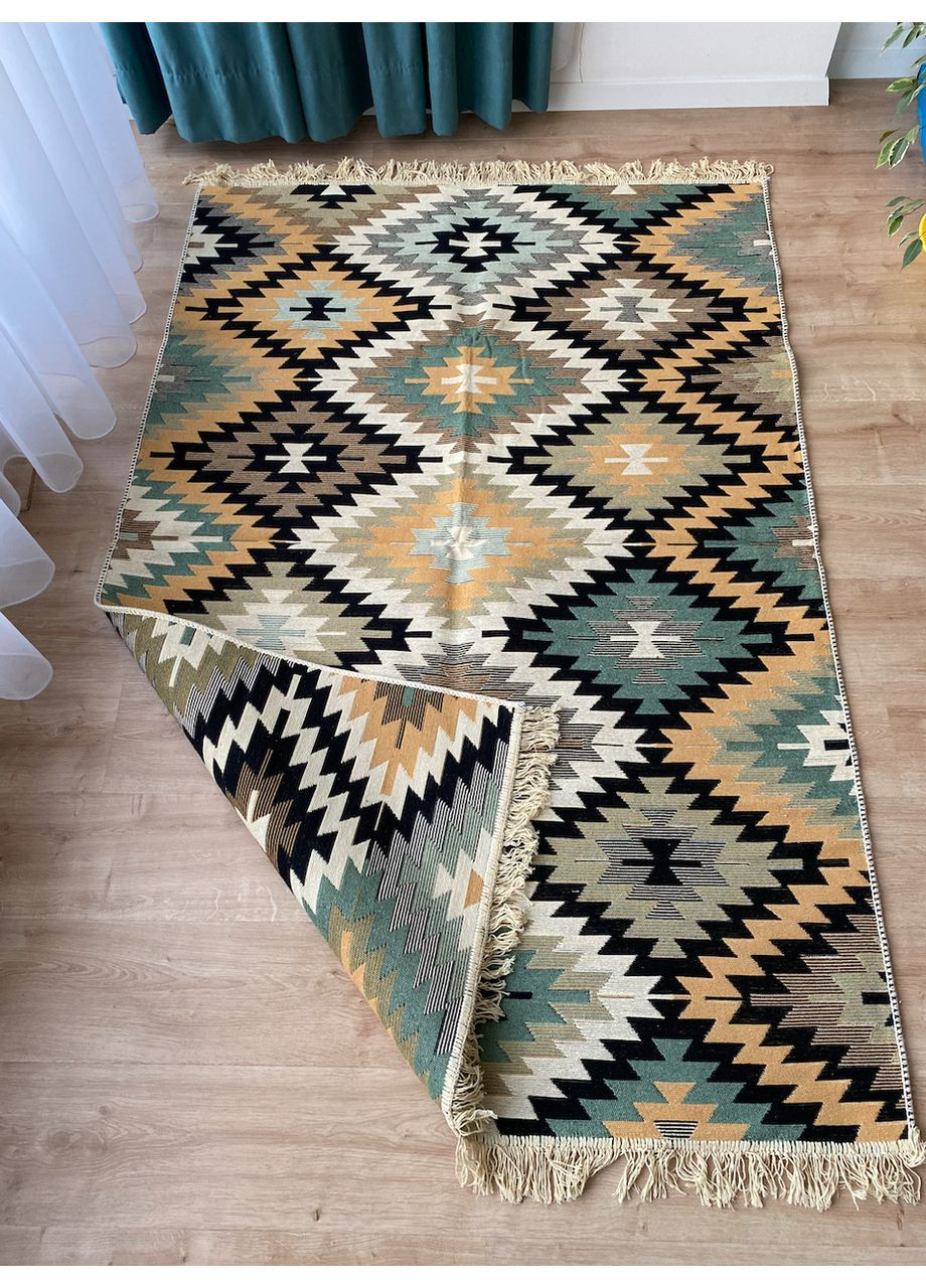 Бавовняний плетений двосторонній килим Shana Zummi 120Х180 см No Brand (366376735)