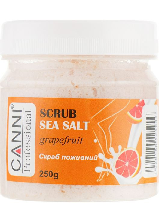 Скраб з морської солі "Грейпфрут" Sea SalT Scrub Grapefruit 250g (826492-39351) Canni (368609018)