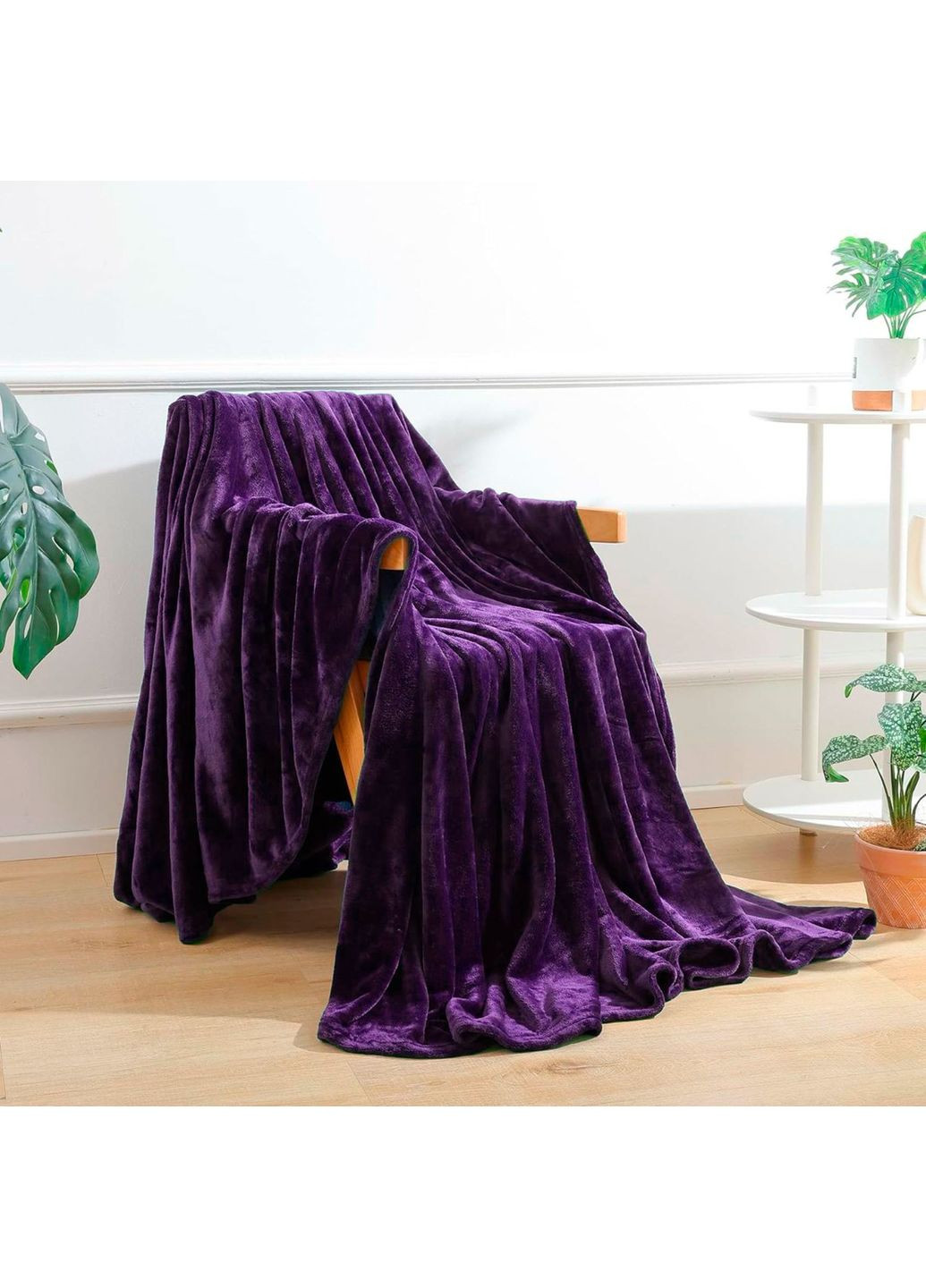 Плед флісовий фіолетовий 150x200 см Love You (372448523)