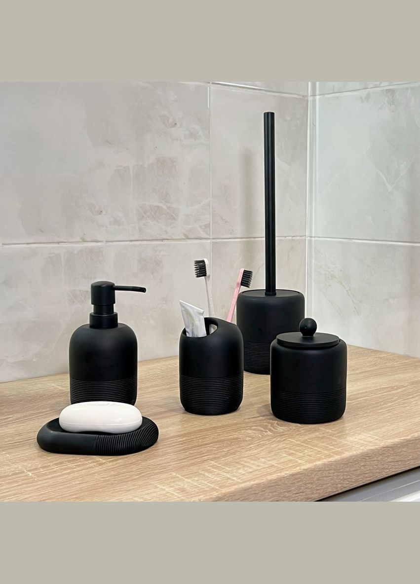 Подставка для зубных щеток и пасты MBM MY HOME Boston Черная (BA-03 BLACK) MVM (301002273)