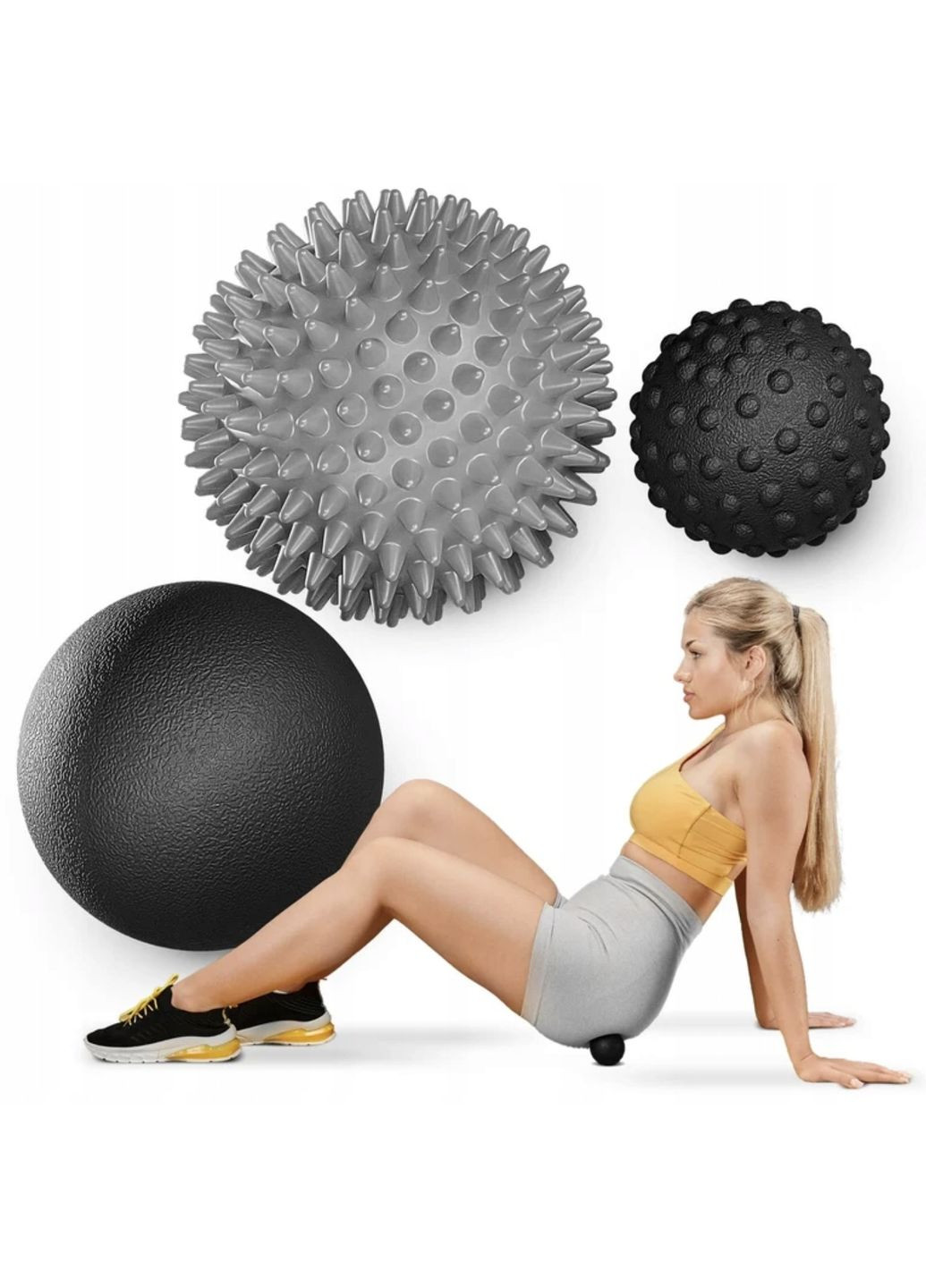 Набір масажних м'ячів TX-003MSA 3в1 для йоги та фітнесу EPP TREX Sport (311949261)