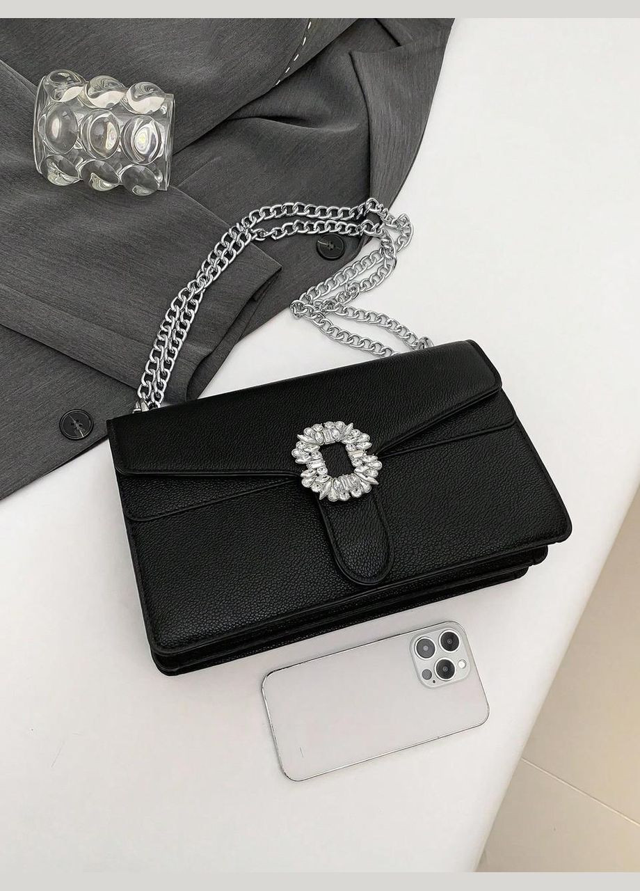 Жіноча сумка велика 10359 крос-боді чорна No Brand (306709606)