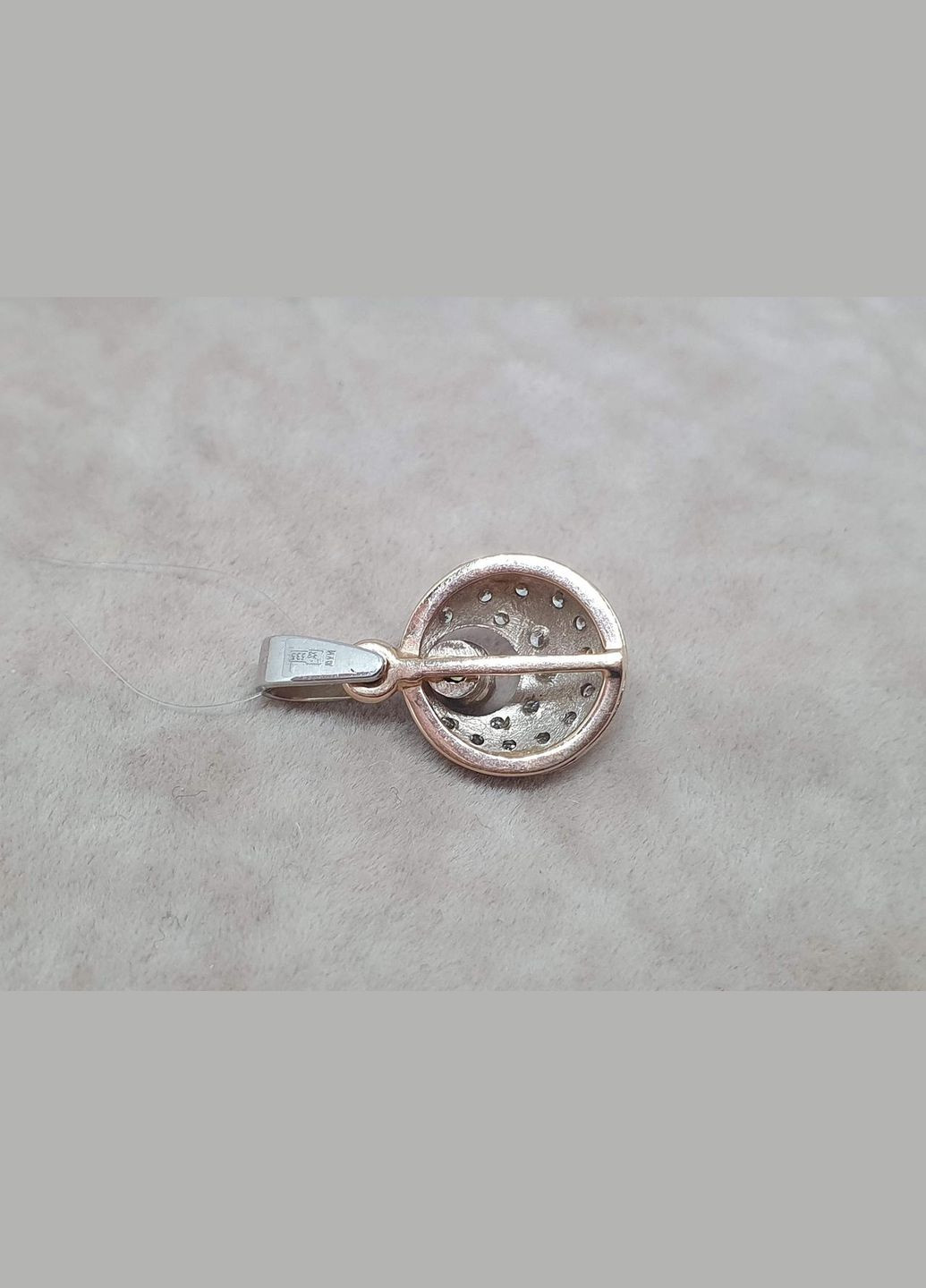 Золота підвіска з діамантами. 8В410358536/19 Qvaliz (311951022)