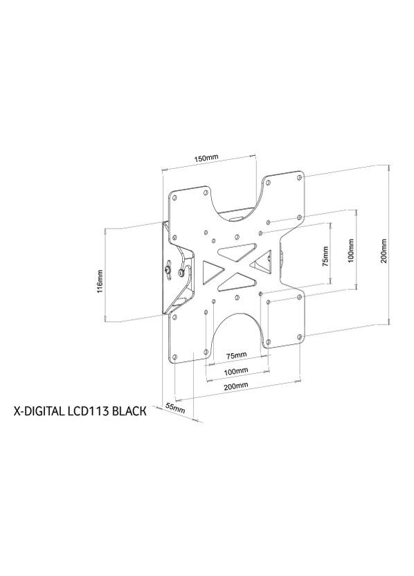 Настенный кронштейн XDigital LCD113 Black X-Digital (278366808)