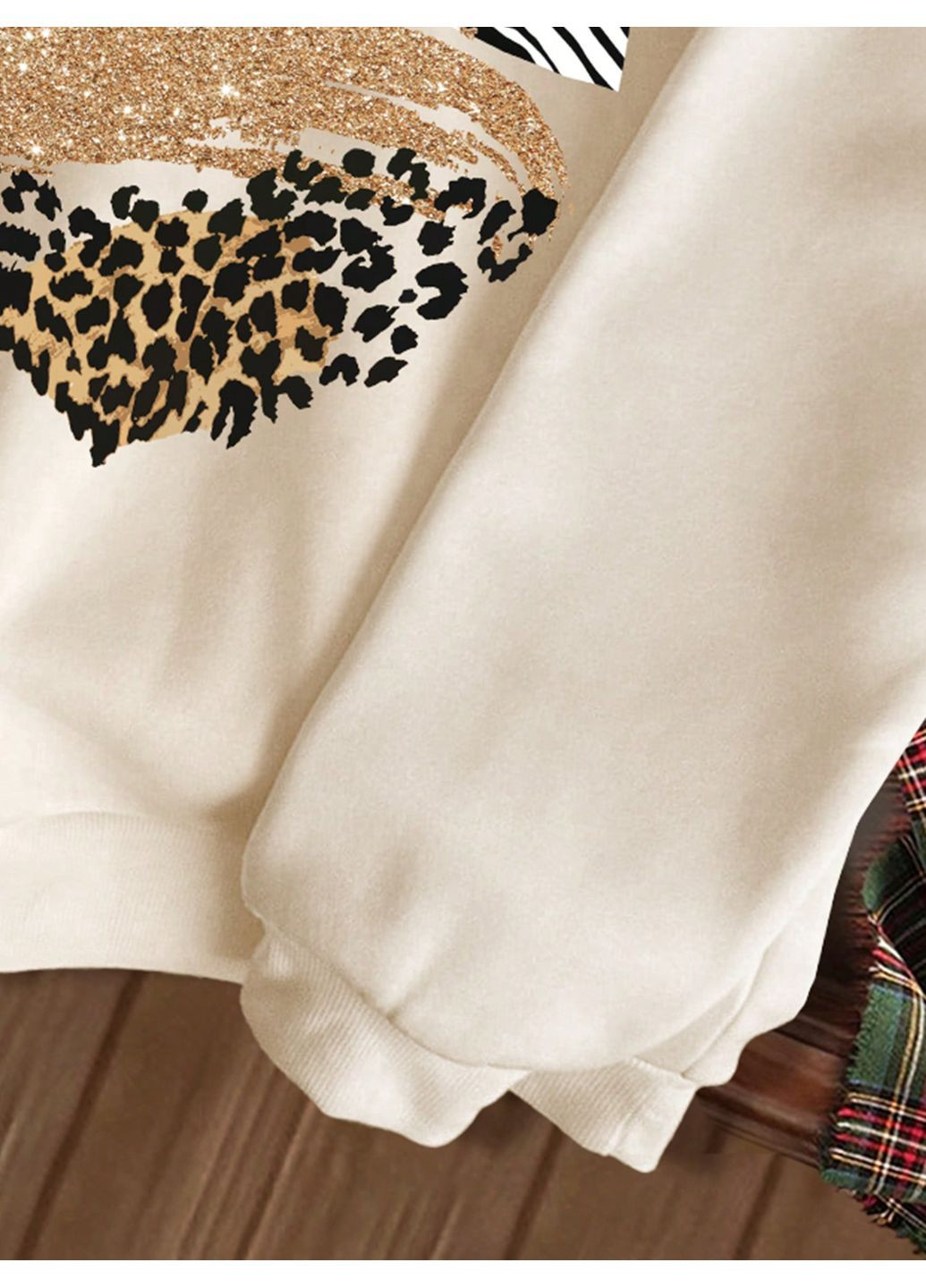 Бежевий світшот SHEIN однотонний (372807088)