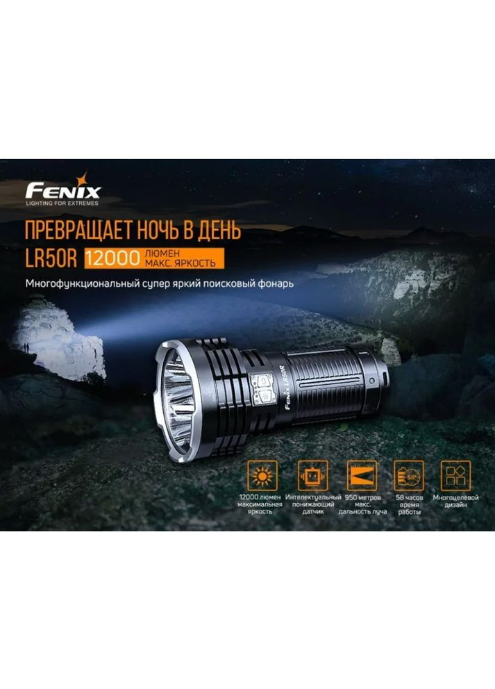 Фонарь LR50R Luminus SST70 12000 лм LR50R Fenix (316467519)