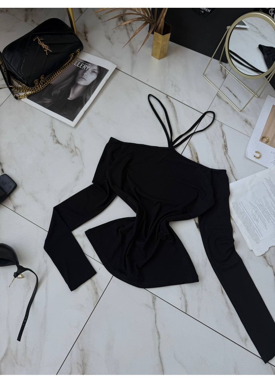 Жіночій лонгслів з відкритими плечима Україна (352010636)