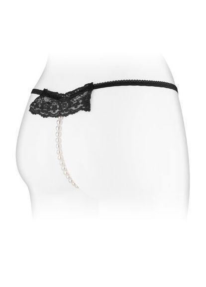 Трусики-стрінги з перлинною ниткою KATIA Black Fashion Secret (369945567)