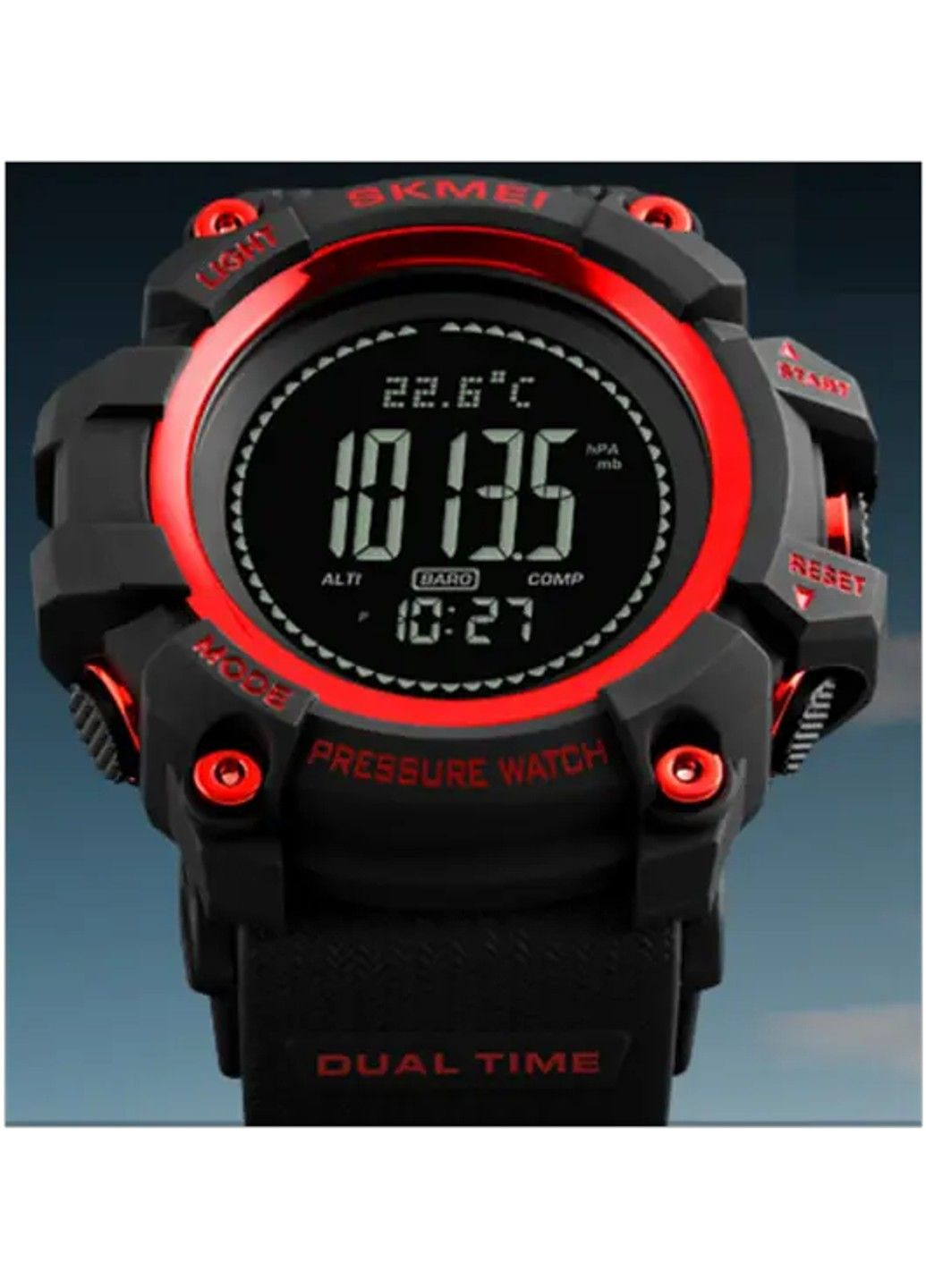 Розумний годинник Processor з Шагомером і Барометром Червоний Skmei (314483199)