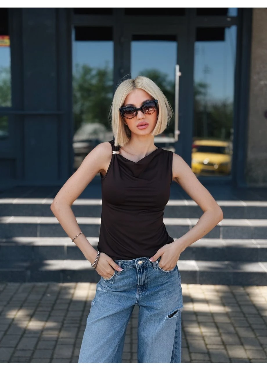 Ассиметричный женский топ Fashion (396620300)