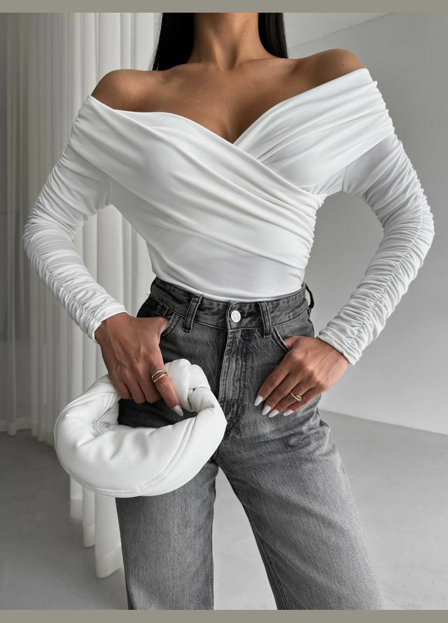 Женское стильное боди с декором. No Brand (307251437)