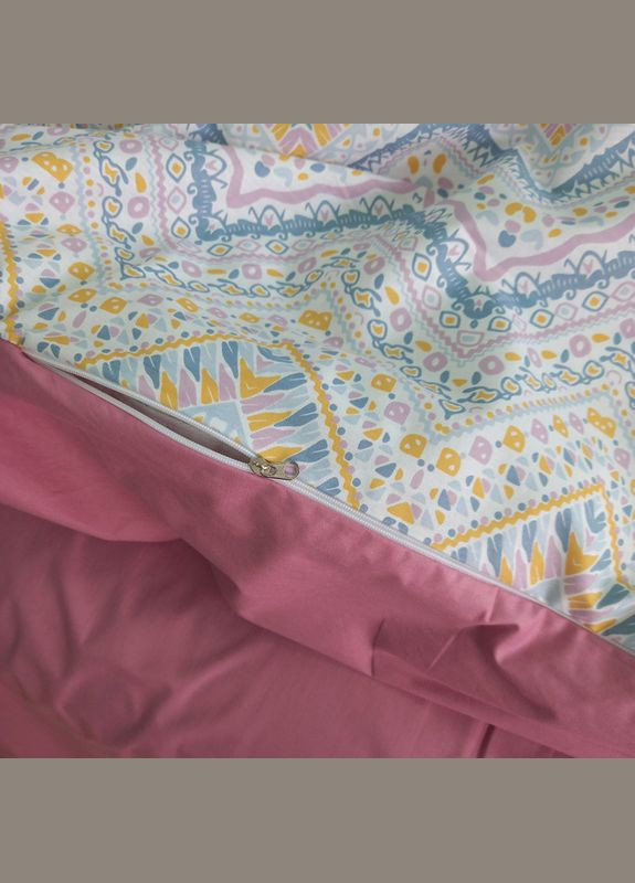 Постельное белье Абстракция зигзаг Ранфорс Семейное на резинке MERISET (278255322)