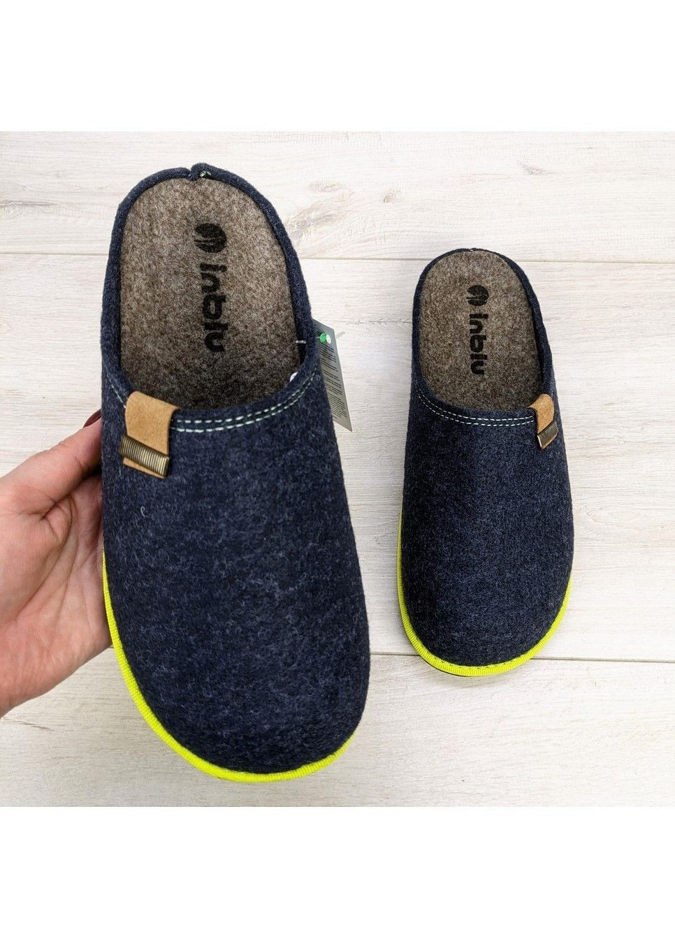 Синие тапочки мужские комнатные Inblu