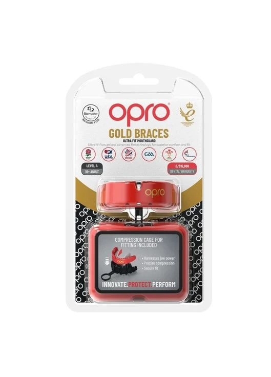 Капа Gold Braces під брекети доросла (вік 11+) Red/Pearl (art.102506003) Opro (393257356)