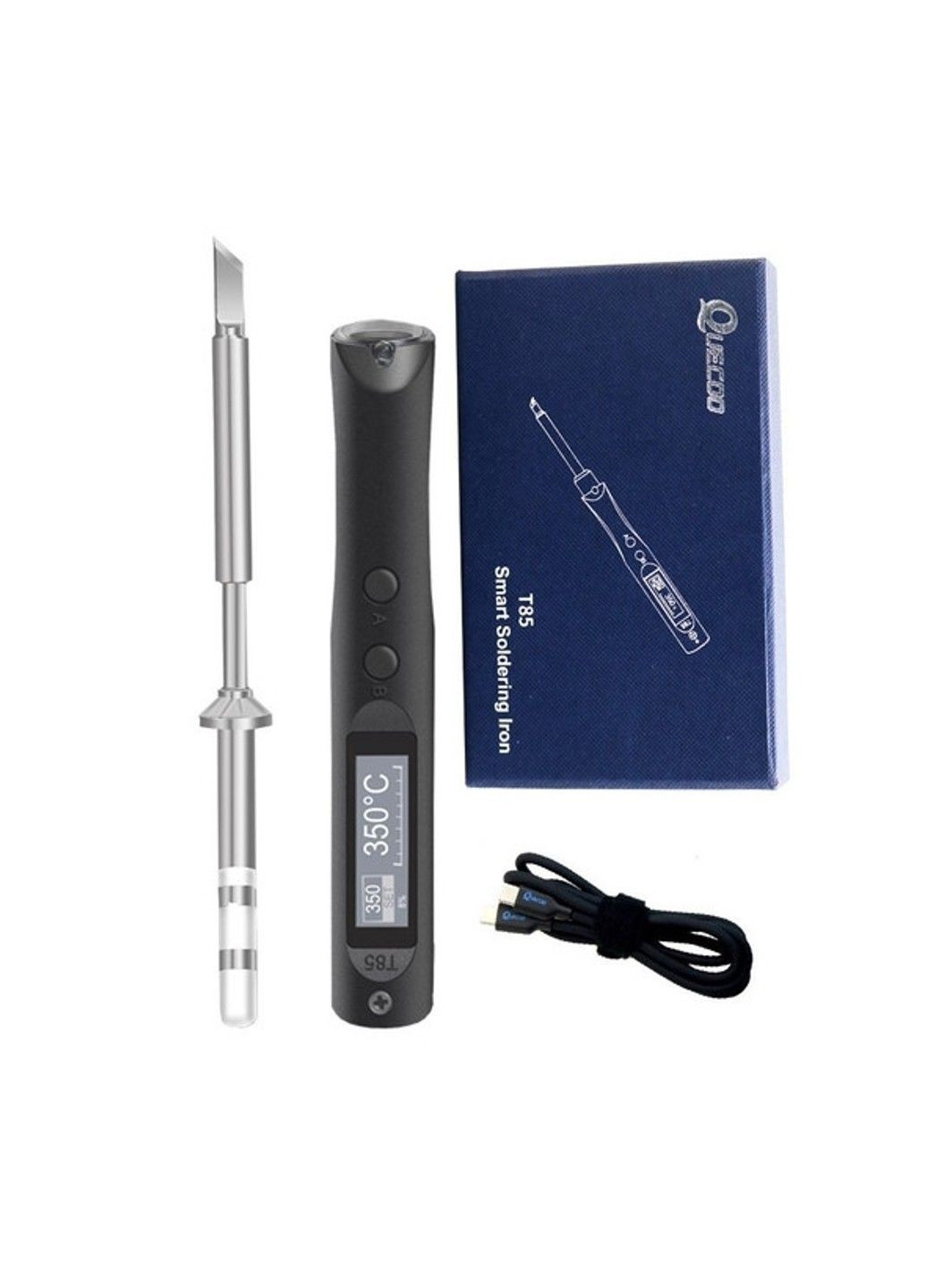 Паяльник Quecoo T85 + припой и подставка 65W USB PD (331639540)