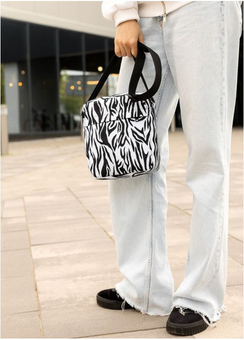 Жіноча тканинна сумка месенджер через плече принт Zebra (1126019723) Sambag (360965659)