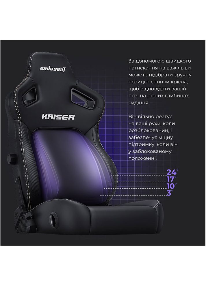 Крісло Kaiser 4 Size XL Black Linen Fabric (AD12YDDC-XLL-20-B-CF) Anda Seat (308020000)