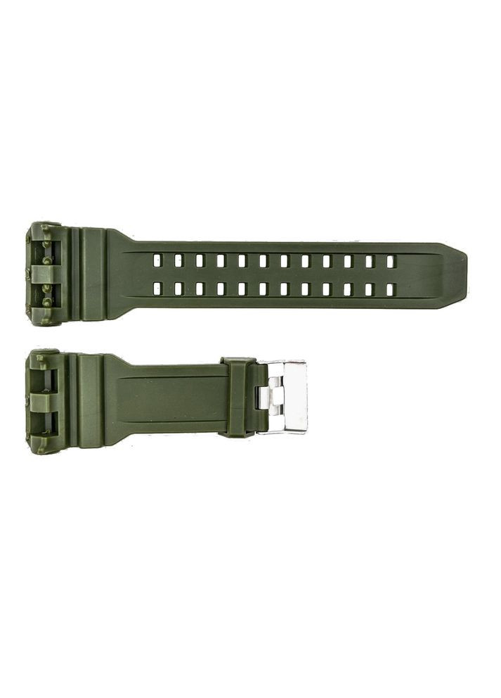 Ремінець для годинника Skmei Army Green каучуковий унісекс зелений з пряжкою для чоловіків і жінок ProDobro (367264977)