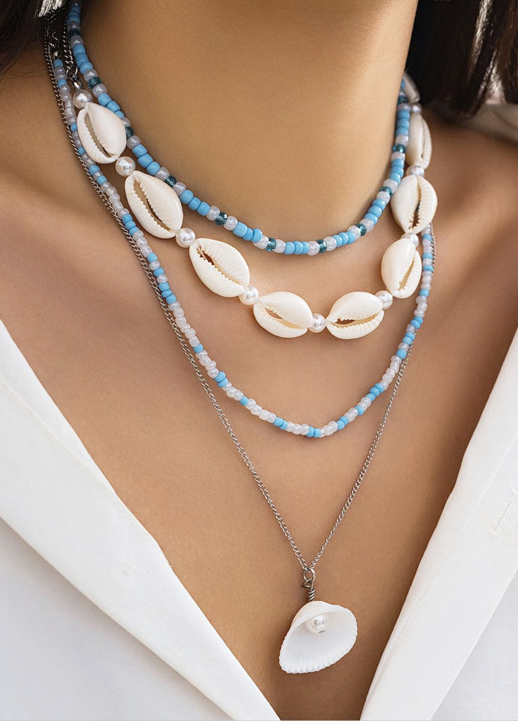 Набор из 4 колье-чокеров Adele (298426716)