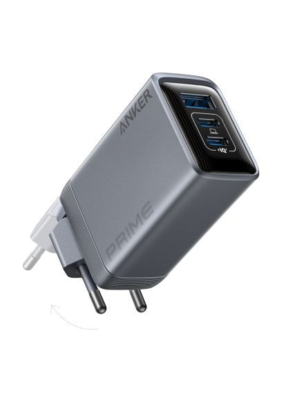 Зарядний пристрій (A2688341) Anker GaNPrime 100W 2xUSB-C PD + 1xUSB-A Foldable Silver (370017627)