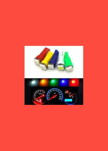 Светодиодная лампа Т5 1 SMD 12v красный, крупный диод 5050 Crystal (369512530)