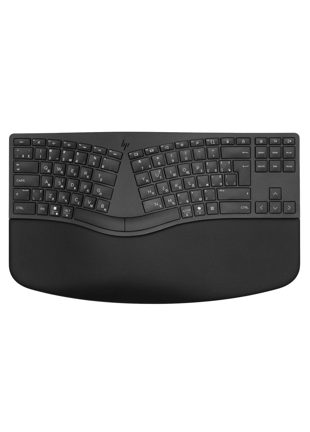 Клавиатура мембранная 7E755AA 960 BLK Ergonomic split-zone, 112key, BT, EN/UK, HP (362712622)