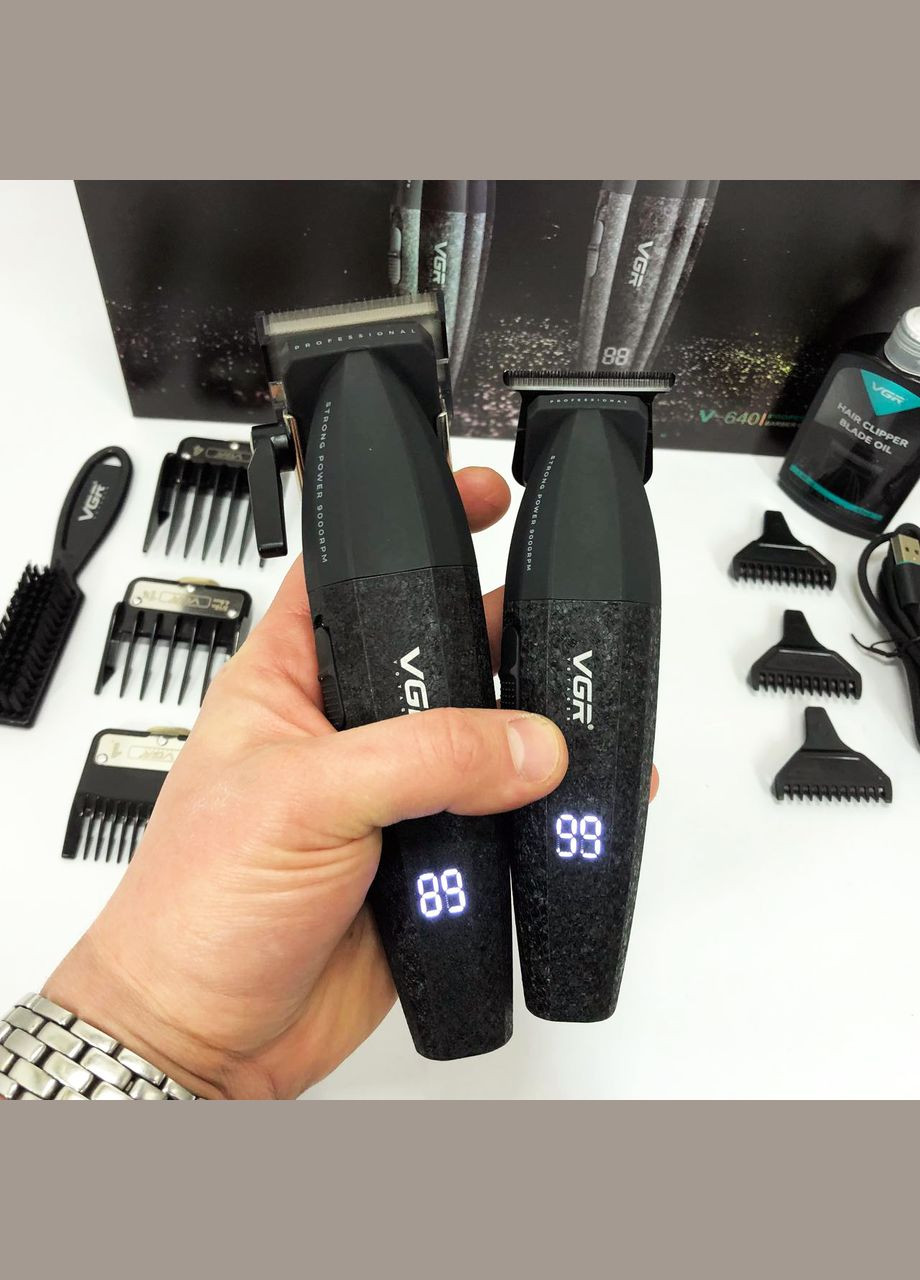 Профессиональный набор для стрижки волос V-640 аккумуляторный Barber Combo PREMIUM. Цвет: VGR (364666127)