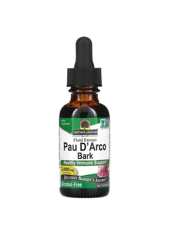 Кора мурашиного дерева, Pau D' Arco Bark, Alcohol-Free,, 2000 мг, 30 мл 1484 Nature's Answer (373424753)